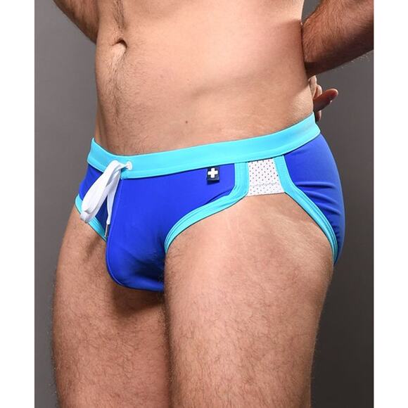 Andrew Christian Retro Mesh Bikini Blue Large - Picture 5 of 11